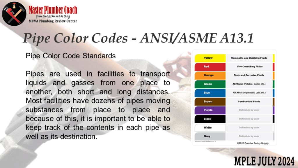 Pipe Color Code – MASTER PLUMBER COACH